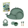 ComfyKidz® Siliconen Baby Servies Set Groen