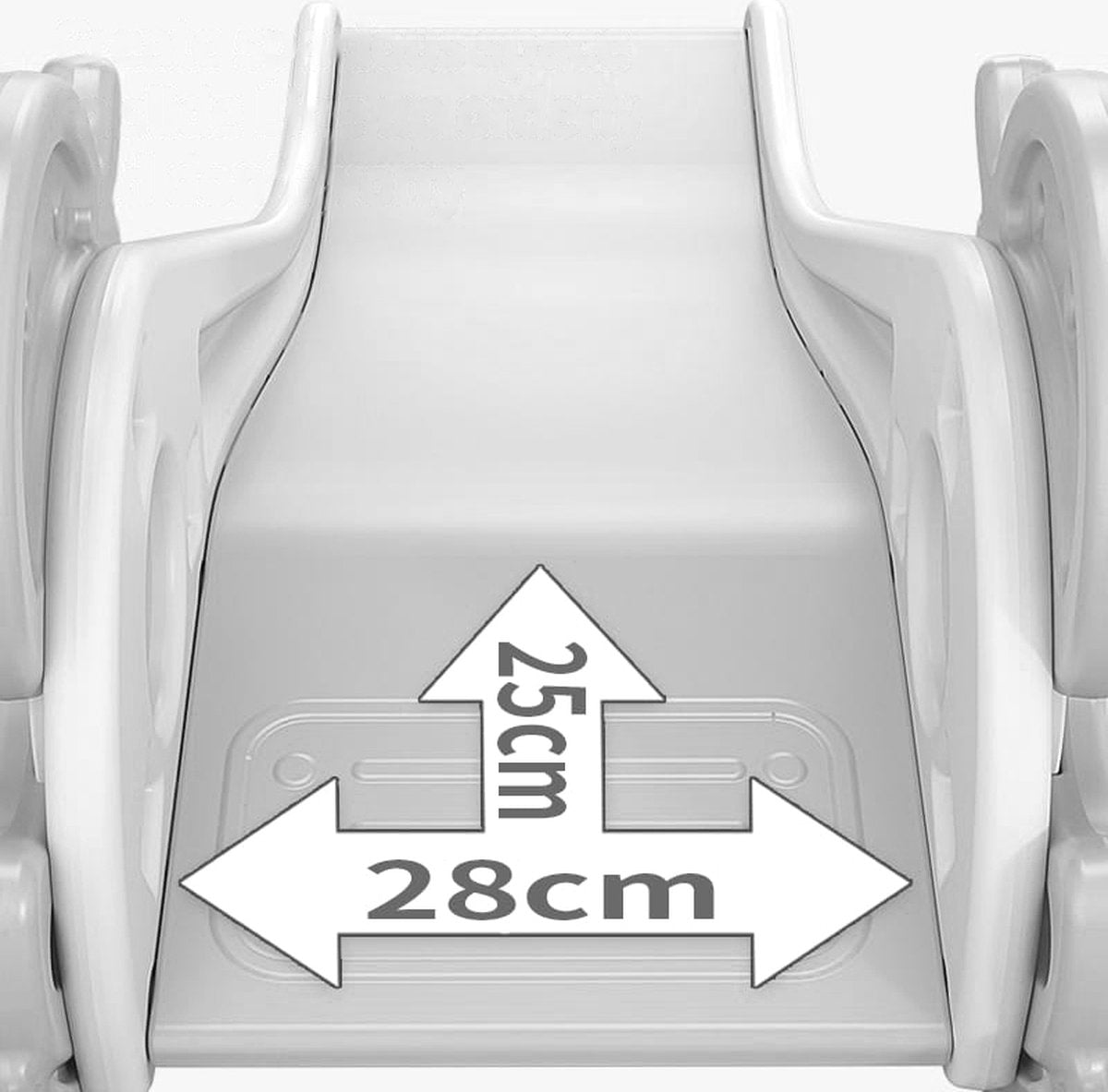 ComfyKidz® Glijbaan Peuter | Binnen & Buiten | Veilig, Compact & Duurzaam | Grijs/Wit