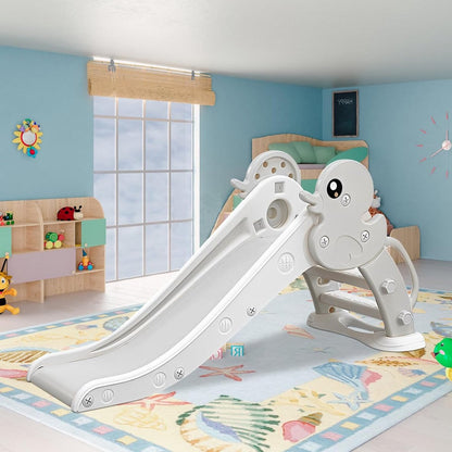 ComfyKidz® Glijbaan Peuter | Binnen & Buiten | Veilig, Compact & Duurzaam | Grijs/Wit