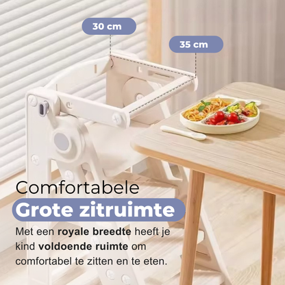 ComfyKidz® Inklapbare 3-in-1 Leertoren & Kinderstoel Beige