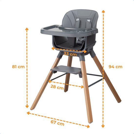 ComfyKidz® Twist 'n Sit 360° | Donkergrijs