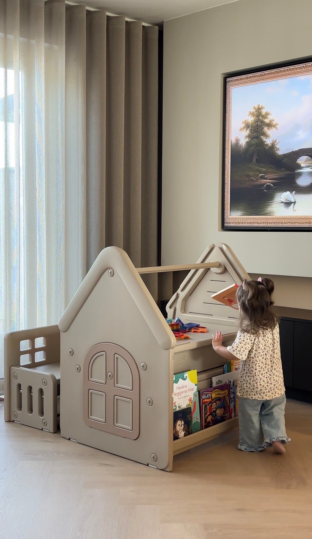 ComfyKidz® Multifunctioneel Speelhuisje met opbergbank | Voor zowel binnen als buitengebruik