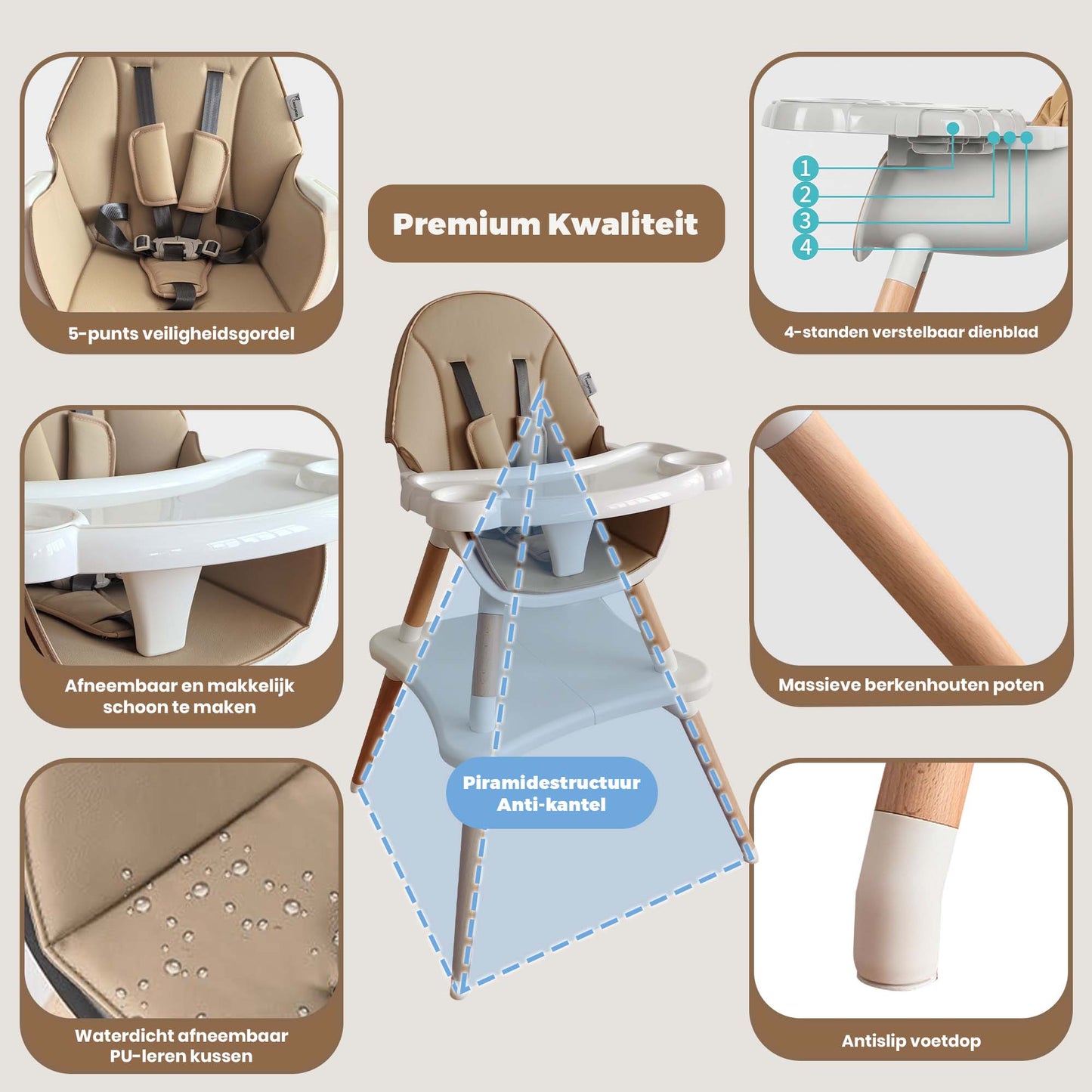 ComfyKidz® Multiseat Latte| 5 in 1